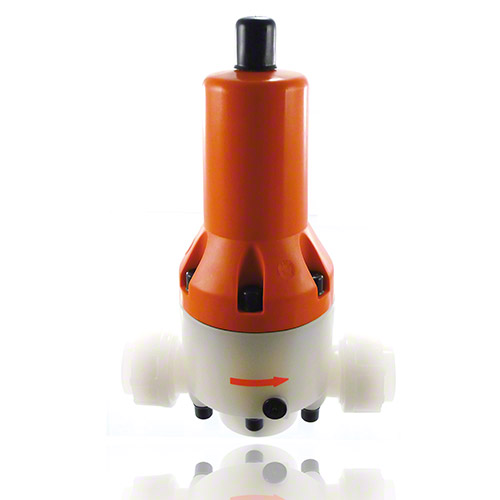 PVDF Pressure reducing valves DMV 765, socket DIN ISO, FPM