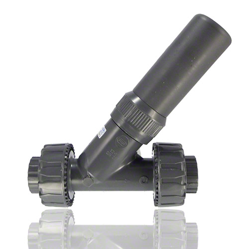 PVC-U Angle seat Relief Valve, unionised BSP threaded female ends, EPDM