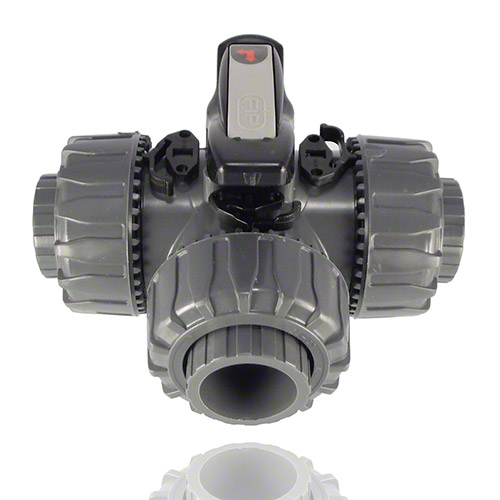 PVC U 3-Way Ball Valve L-port ball