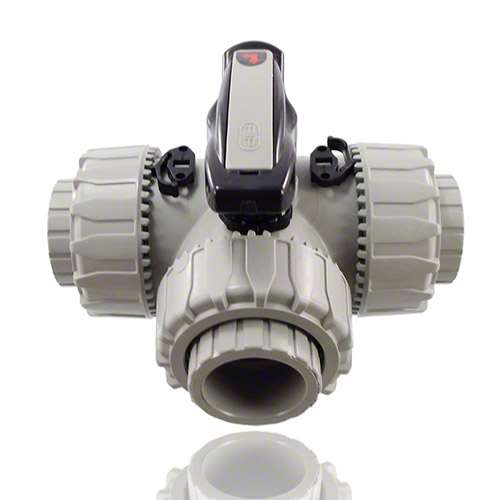 PVC C 3-Way Ball Valve L-port Ball 