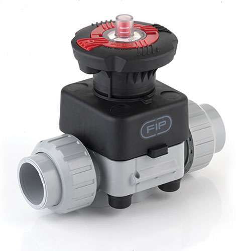 PVC-C Diaphragm Valve with union female ends for solvent welding, EPDM