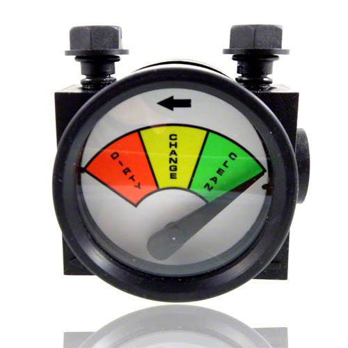 Pentek Water filter, Differential manometer, 3 colored