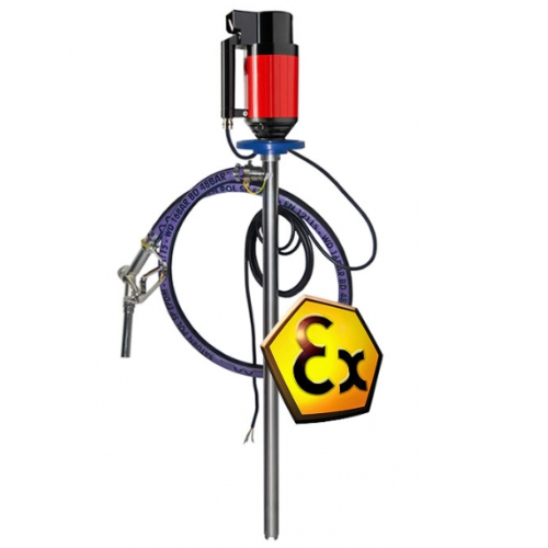 EX-protected drum pump set type JP 440 for flammable media (IBC containers), immersion tube length 1200 mm