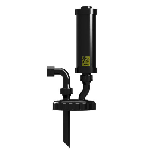 IBC screw cap DN 150 made of PE-el, with acid vapor separator SDA90 1 liter and filling connection G1", electrically conductive