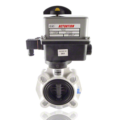 PVC-U Butterfly Valve, Electrically actuated, FPM