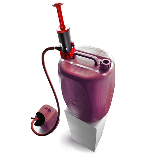 Delivery hose for hand pump for lye - color RED