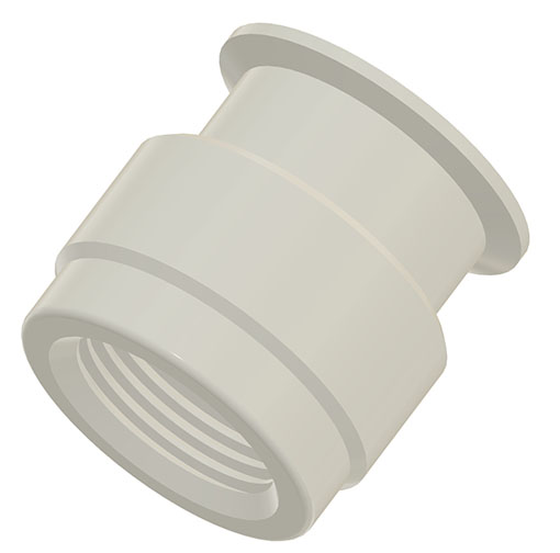 PP - natural ISO Clamp with IBC connector S 60 x 6 mm