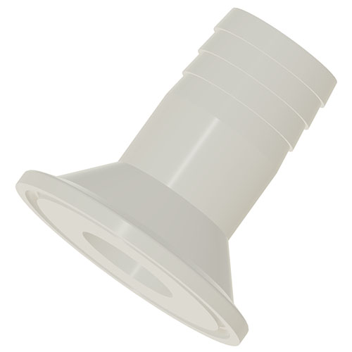 PP - natural ISO Clamp with connection hose nozzle