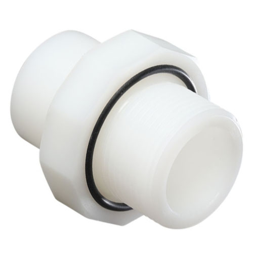 PE-natural threaded nipple, 10-sided, FDA compliant