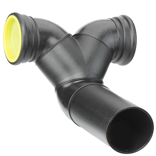 PE Double wall-lavatory bend 90&deg;, for soil & waste systems