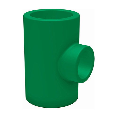 PP-RCT tee 90&deg; reduced, green