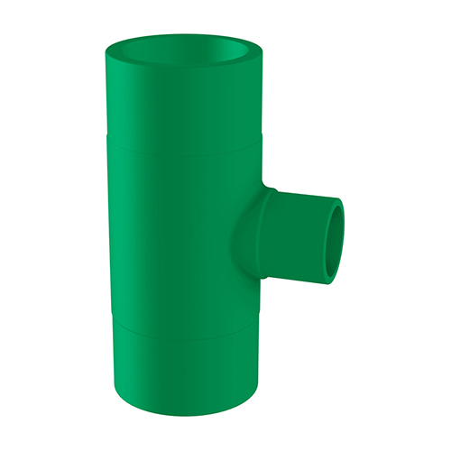 PP-RCT tee 90&deg; red long st SDR11 green