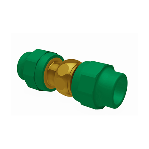 PP-RCT - gunmetal union w/ flat-seal-EPDM green