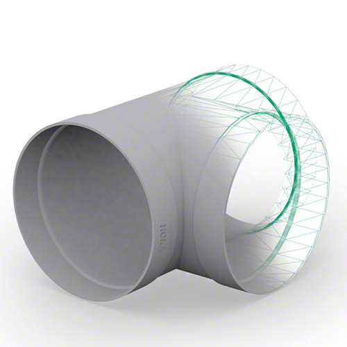 T-piece 90&deg; with sockets