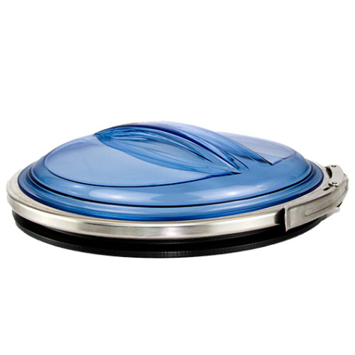 Manhole made of PE black without spigot, cover made of PVC transparent, with new grip shape