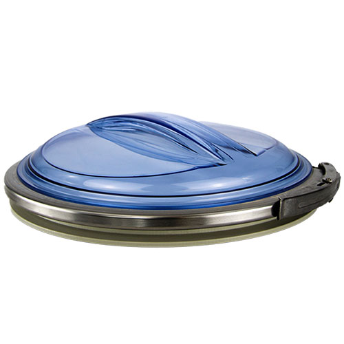 Manhole made of PP grey without spigot, cover made of PVC U Transparent, with new grip shape