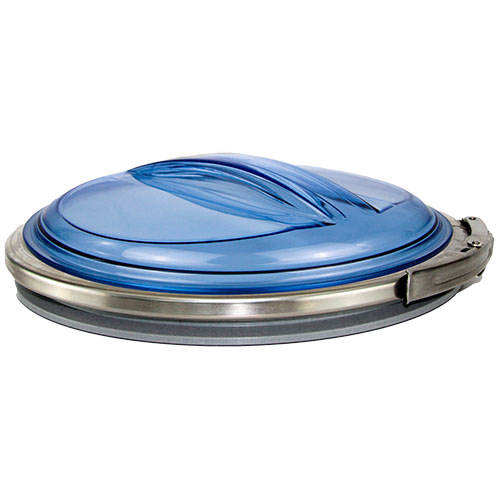 Manhole made of PVC U grey without spigot, cover made of PVC U transparent, with new grip shape