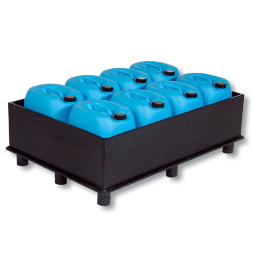 Safety drip pan, type PW 2, made of PE100-RC, 225 liters, all sides accessible, DIBT approval