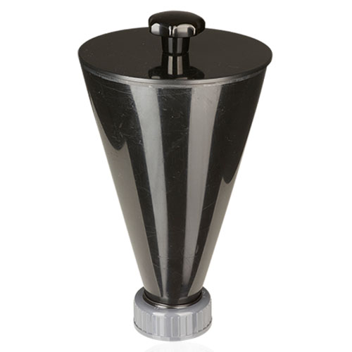 Funnel made of PE with lid and star grip 