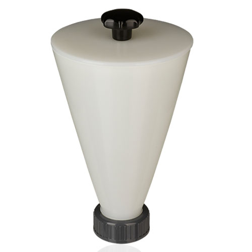 Funnel made of PE natural with lid and star grip 