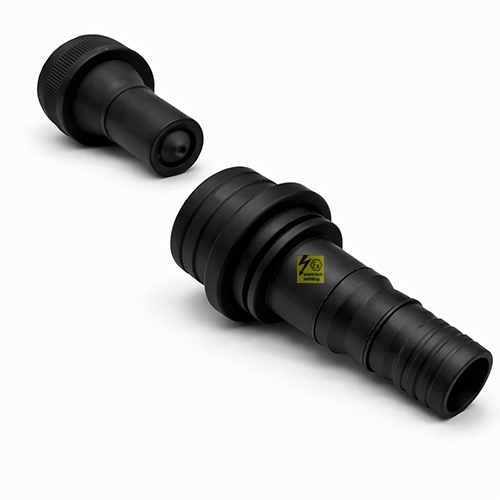 Electrically Conductive PE Dry Disconnect Coupling with Male Adapter (IBC S75&times;6) and Female Coupler (Hose Barb)