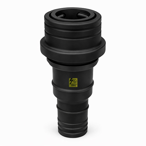 Electrically Conductive PE Dry Disconnect Coupling, Female Coupler with Hose Barb